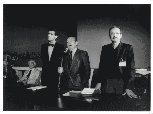 Image for XVII Triennale - Le città del mondo e il futuro delle metropoli - Conferenza stampa - Eugenio Peggio - Marco Cavallotti - Pierluigi Nicolin - Gianfranco Frattini