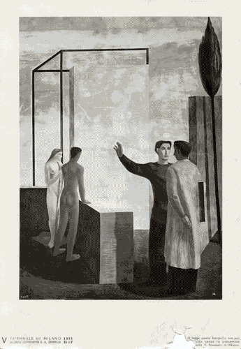 Image for V Triennale - Arti decorative e industriali - La Strada-Mostra d'ambienti moderni - Pittura murale "Lezione di Architettura" di Silvano Taiuti