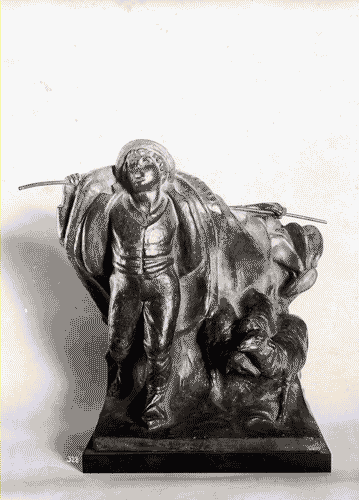 Image for II Biennale - Sezione romana - Sala degli abitatori della Campagna Romana di Alessandro Limongelli - Scultura in bronzo "pastore" di Ernesto Vighi