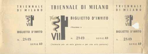 Image for Biglietto d'invito, serie AD, con logo ripetuto di Enrico Ciuti e vidimazione