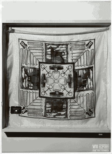 Image for VII Triennale - Mostra dei tessuti e dei ricami - Sezione dei merletti e dei ricami - Fazzoletto in seta dipinto a mano di Piero Fornasetti