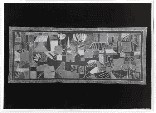 Image for XI Triennale - Mostra delle Produzioni d'arte - Sezione dei pizzi, ricami, alabastri - Striscia ricamata su velo - Leonardo Spreafico