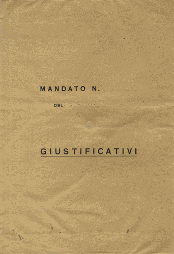 Image for Busta dei "Giustificativi" dei mandati