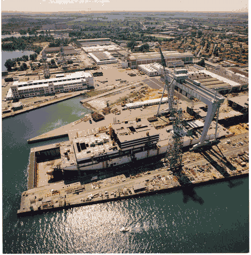 Image for La città temporanea - Navi - La nave Crown Princess nel cantiere di Monfalcone