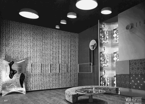 Image for Allestimento della Sala dell'Ital-Viscosa nella mostra dei tessuti e dei ricami