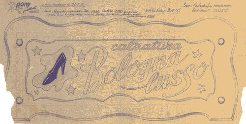 Image for Bozzetto per quadro luminoso "calzatura Bologna Lusso"