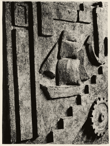 Image for V Triennale - Mostre nel parco - Padiglione della stampa - Ingresso - Bassorilievi di Leone Lodi su disegno di Mario Sironi