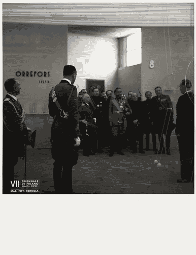 Image for VII Triennale - Inaugurazione - Visita del re d'Italia, Vittorio Emanuele III di Savoia - Giuseppe Bianchini - Giuseppe Bottai - Carlo Alberto Felice