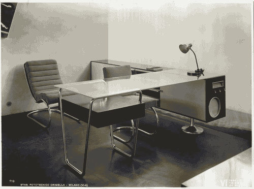 Image for VI Triennale - Padiglione nel parco Sempione. Mostra dell'abitazione - Alloggio n. 5: quattro elementi di alloggio per un professionista, con studio annesso - Studio