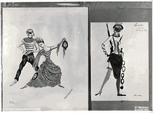 Image for IX Triennale - Scenografia cinematografica e teatrale - Parte II. Scenografia teatrale - Bozzetti per scenografia