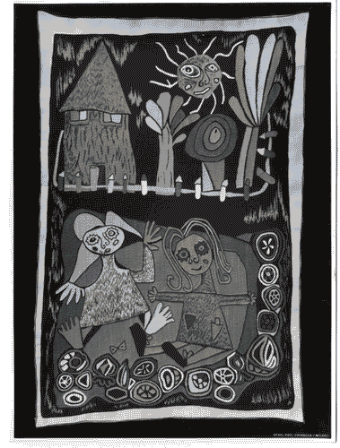 Image for XI Triennale - Mostra delle Produzioni d'arte - Sezione dei pizzi, ricami, alabastri - Pannello ricamato a colori - Serena Del Maschio