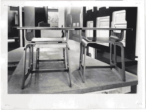 Image for XII Triennale - Sezione del Belgio - Banchi scolastici in legno - Jules Wabbes