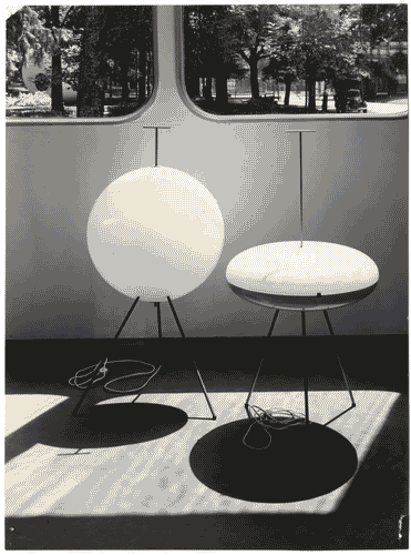 Image for XI Triennale - Parco Sempione - Proposte per l'edilizia - Lampade in plastica con sostegno di metallo - Gio Ponti