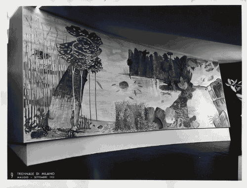 Image for IX Triennale - Palazzo dell'Arte - Vestibolo d'ingresso - Pittura murale "Gioia di vivere" di Angelo Del Bon