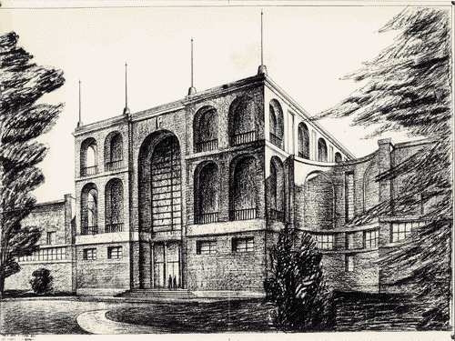 Image for Palazzo dell'Arte - Disegni di progetto - Prospettiva dell'ingresso