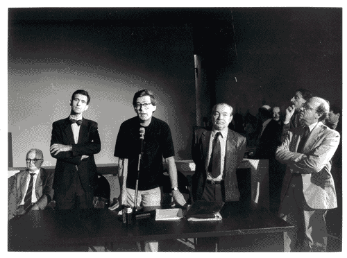 Image for XVII Triennale - Le città del mondo e il futuro delle metropoli - Conferenza stampa - Eugenio Peggio - Marco Cavallotti - Georges Teyssot - Mario Bellini