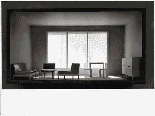 Image for VIII Triennale - Mostra dell'abitazione - Seconda parte. Diorama di soleggiamento - Soleggiamento di una stanza orientata verso Sud, alle ore 12.00 del solstizio del 21 giugno