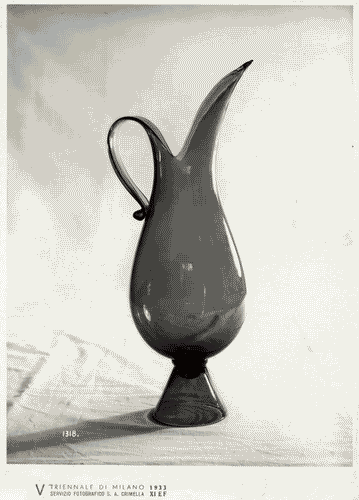 Image for V Triennale - Arti decorative e industriali - Sala dell'E.N.A.P.I. - Oggetti di vetro e conterie - Brocca di vetro