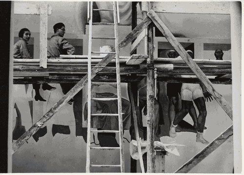 Image for V Triennale - Lavori di allestimento - La Strada-Mostra d'ambienti moderni - Pittura murale "Il buongoverno" di Giulio Rosso