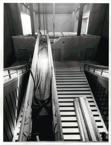 Image for XIV Triennale - Lavori di allestimento - Scalone d'onore - Nastro trasportatore