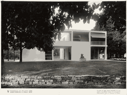 Image for V Triennale - Mostra dell'abitazione - Casa per le vacanze di un artista sul lago di Giuseppe Terragni e altri