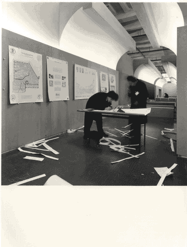 Image for Lavori di allestimento nella Galleria dell'architettura al piano terra perla mostra Le città immaginate