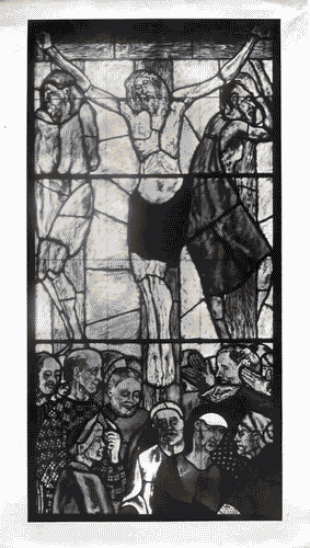 Image for Vetrata "Calvario" cartone di Giuseppe Guidi