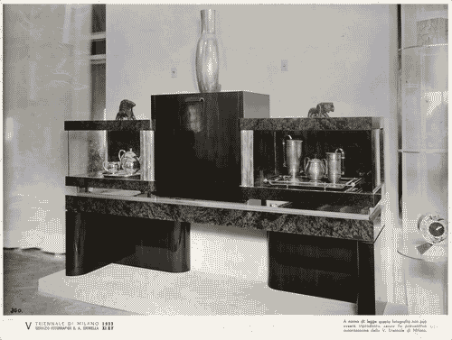 Image for V Triennale - Arti decorative e industriali - Sala dell'E.N.A.P.I. - Mobili e oggetti di legno - Mobile in legno tuja e macassar