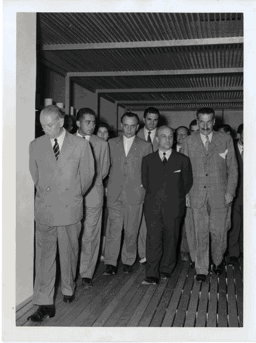 Image for X Triennale - Visita del senatore Amintore Fanfani - Ugo Zanchetta - Tommaso Ferraris