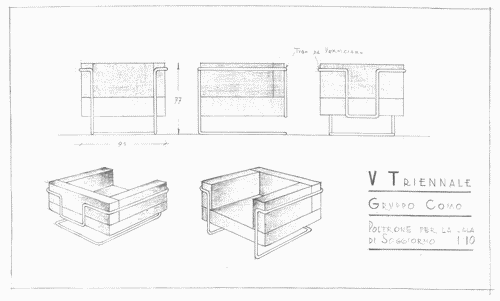 Image for Mostra dell'abitazione. Casa per le vacanze di un artista sul lago: poltrone per il soggiorno