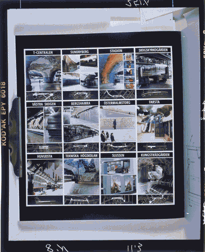 Image for XVII Triennale - Le città del mondo e il futuro delle metropoli - Partecipazioni internazionali - Sezione Svezia - Collage con le stazioni della metropolitana di Stoccolma