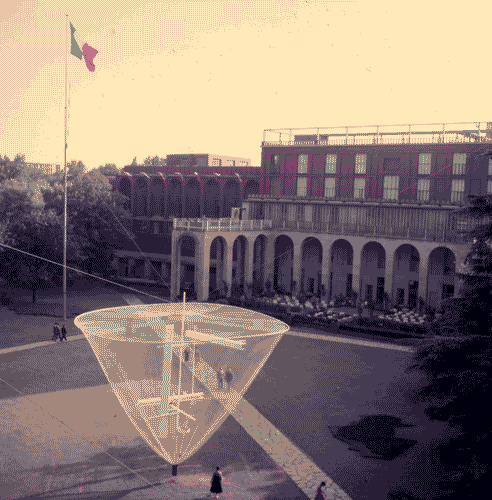 Image for X Triennale - Parco Sempione - Mostra del fiore e del giardino - Voliera in ferro e nylon - Vittoriano Viganò - Pietro Porcinai