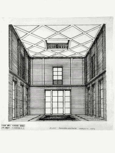 Image for Palazzo dell'Arte - Disegni di progetto - Disegno dell'impluvium