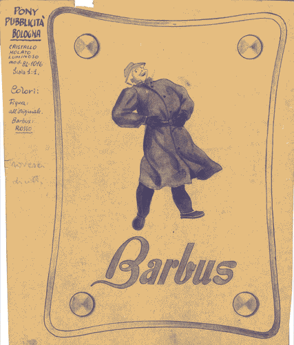 Image for Bozzetto per insegna pubblicitaria "Barbus"