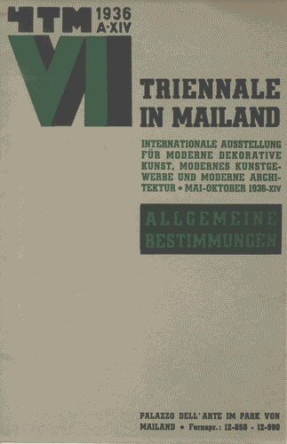 Image for Opuscolo del "Regolamento generale", 15 pagine, con logo di Mario Sironi in copertina. La copertina è di colore grigio