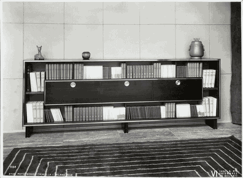 Image for VI Triennale - Mostra dell'arredamento - Stanza di soggiorno di Antonio Cassi-Ramelli e Paolo Buffa - Libreria