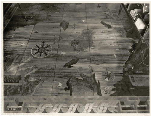 Image for IV Triennale - Mostre estere - Brasile - Pavimento a intarsio con motivo geografico, disegno di Tomaso Buzzi