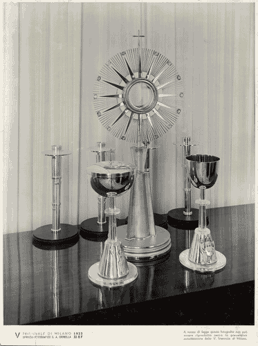 Image for V Triennale - Mostre nel parco - Padiglione della mostra d'arte sacra - Candelieri, ostensorio, pisside, e calice