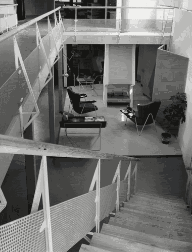 Image for IX Triennale - Ospitalità - Scala di accesso al soppalco - Piccola hall - Melchiorre Bega - Vito Latis