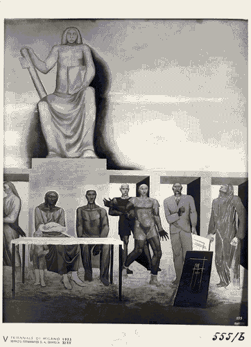 Image for V Triennale - Arti decorative e industriali - La Strada-Mostra d'ambienti moderni - Pittura murale "il Buongoverno" di Giulio Rosso