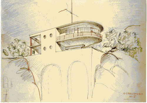 Image for Le città immaginate - Un viaggio in Italia. Sezione storica - Da La Speziaad Alessandria (il visibile e l'invisibile) - Veduta prospettica dell'osservatorio nautico di Bonassola, di Vito Latis