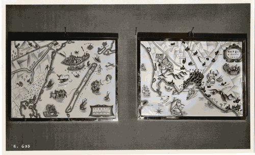 Image for IV Triennale - Galleria dei decoratori - Sala delle quattro città - Bozzetti della decorazione di Gianni Vagnetti