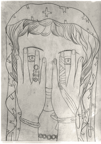 Image for VII Triennale - Mostra dei metalli e dei vetri - Produzione Salir - Disegno per specchio in vetro inciso di Piero Fornasetti