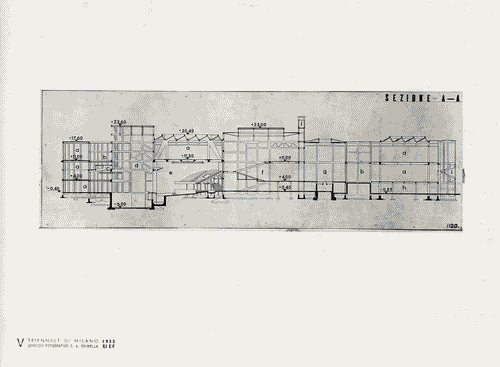 Image for Sezione longitudinale del Palazzo dell'Arte