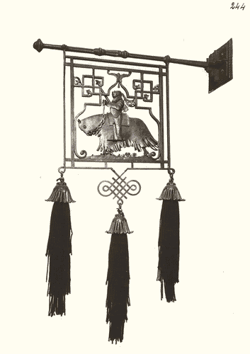 Image for I Biennale - Mostra di arte sacra - Insegna in ferro battuto di AlessandroMazzucotelli