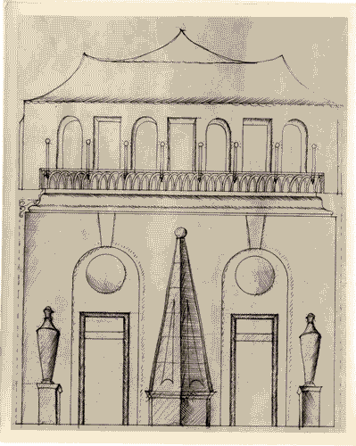 Image for IV Triennale - Salone del marmo - Disegno di una parete, progetto di Giovanni Muzio
