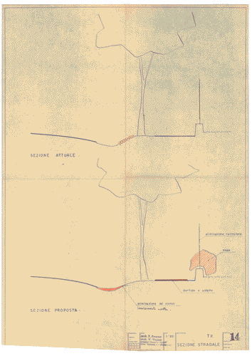 Image for Parco. Sistemazione ingresso Triennale. Dettaglio sezione stradale con proposte di modifica