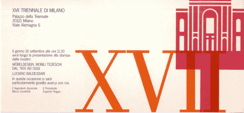Image for Invito alla Conferenza Stampa di "Mobeldesign", "Luciano Baldessari"
