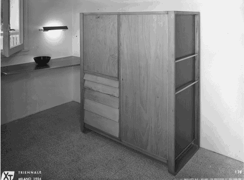 Image for X Triennale - Mostra della casa - Alloggio INCIS B - Armadio della camera "B" per i figli - Piero Bottoni - Leonardo Fiori - Augusto Piccoli