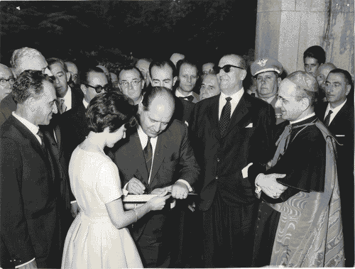 Image for XII Triennale - Inaugurazione - Cardinale Giovanni Battista Montini - Ivan Matteo Lombardo - Tommaso Ferraris - Giuseppe Togni - Ludovico Magistretti - Agenore Fabbri